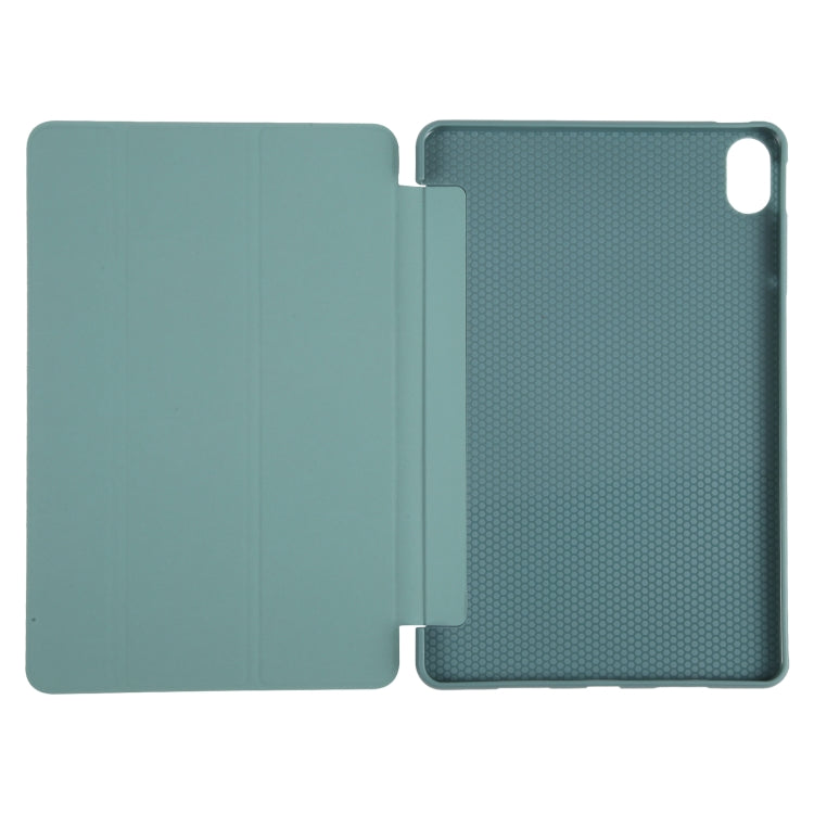 For Huawei MatePad 11 2023 GEBEI 3-folding Holder Shockproof Flip Leather Tablet Case(Dark Green) - free shipping - PMC Jewellery - Order now!