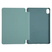 For Huawei MatePad 11 2023 GEBEI 3-folding Holder Shockproof Flip Leather Tablet Case(Dark Green)