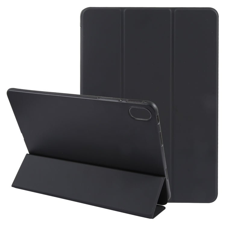For Huawei MatePad Air 11.5 GEBEI 3-folding Holder Shockproof Flip Leather Tablet Case(Black) - free shipping - PMC Jewellery - Order now!