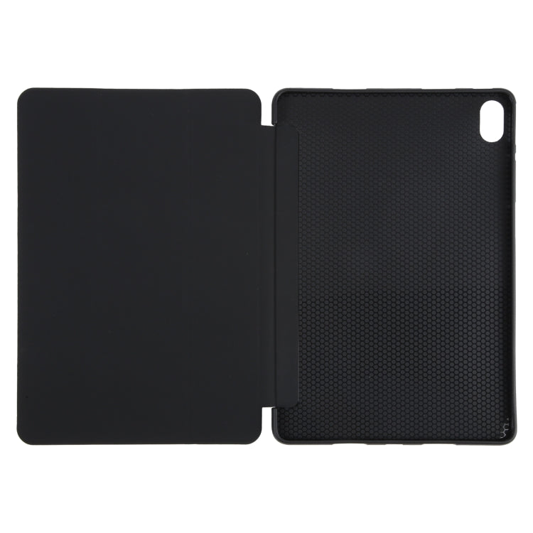 For Huawei MatePad Air 11.5 GEBEI 3-folding Holder Shockproof Flip Leather Tablet Case(Black) - free shipping - PMC Jewellery - Order now!