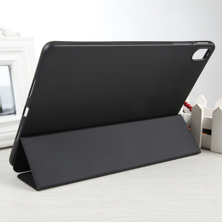 For Huawei MatePad Air 11.5 GEBEI 3-folding Holder Shockproof Flip Leather Tablet Case(Black) - free shipping - PMC Jewellery - Order now!