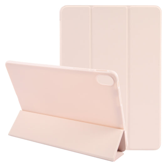 For Huawei MatePad Air 11.5 GEBEI 3-folding Holder Shockproof Flip Leather Tablet Case(Pink) - free shipping - PMC Jewellery - Order now!