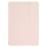 For Huawei MatePad Air 11.5 GEBEI 3-folding Holder Shockproof Flip Leather Tablet Case(Pink)