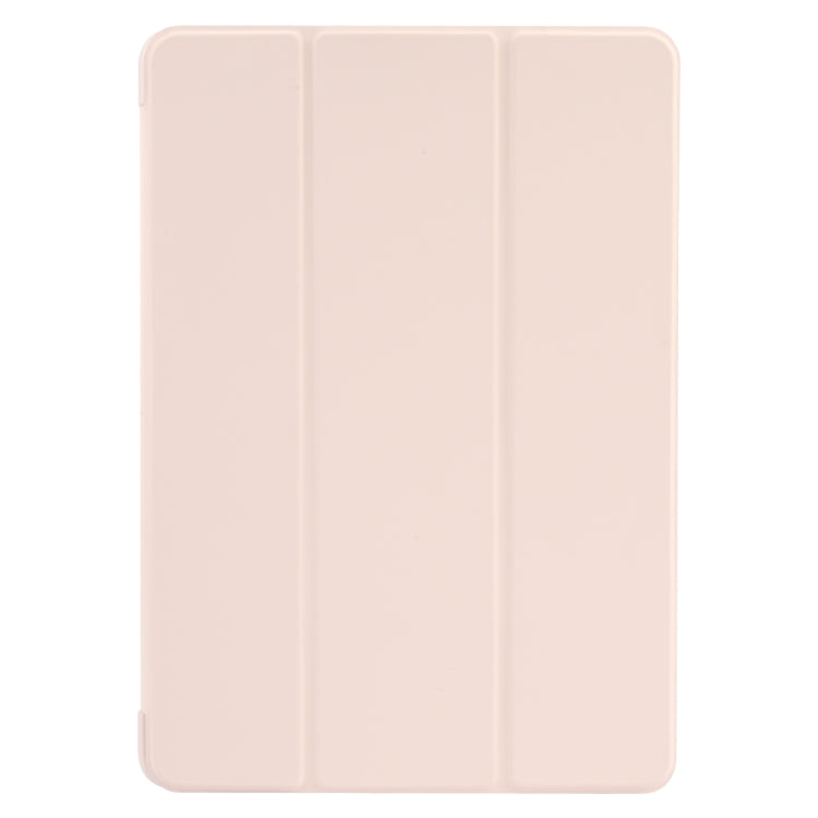 For Huawei MatePad Air 11.5 GEBEI 3-folding Holder Shockproof Flip Leather Tablet Case(Pink)