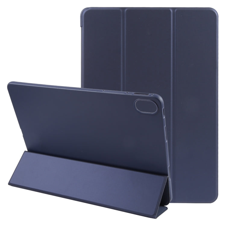 For Huawei MatePad Air 11.5 GEBEI 3-folding Holder Shockproof Flip Leather Tablet Case(Dark Blue) - free shipping - PMC Jewellery - Order now!
