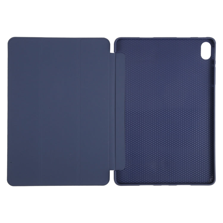 For Huawei MatePad Air 11.5 GEBEI 3-folding Holder Shockproof Flip Leather Tablet Case(Dark Blue) - free shipping - PMC Jewellery - Order now!