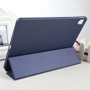 For Huawei MatePad Air 11.5 GEBEI 3-folding Holder Shockproof Flip Leather Tablet Case(Dark Blue)