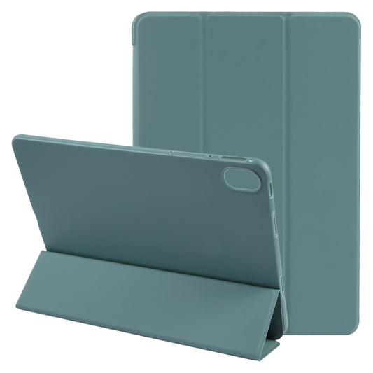 For Huawei MatePad Air 11.5 GEBEI 3-folding Holder Shockproof Flip Leather Tablet Case(Dark Green) - free shipping - PMC Jewellery - Order now!