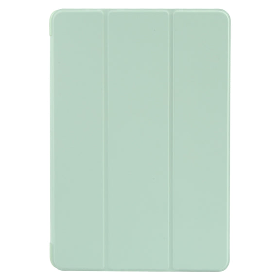 For Huawei MatePad SE 11 GEBEI 3-folding Holder Shockproof Flip Leather Tablet Case(Green)
