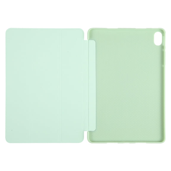 For Huawei MatePad SE 11 GEBEI 3-folding Holder Shockproof Flip Leather Tablet Case(Green)