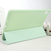 For Huawei MatePad SE 11 GEBEI 3-folding Holder Shockproof Flip Leather Tablet Case(Green)