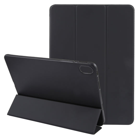 For Huawei MatePad SE 11 GEBEI 3-folding Holder Shockproof Flip Leather Tablet Case(Black) - free shipping - PMC Jewellery - Order now!