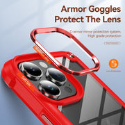 For iPhone 16 Pro TPU + PC Lens Protection Phone Case(Red)