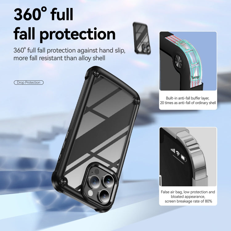 For iPhone 16 Pro Max TPU + PC Lens Protection Phone Case(Black) - iPhone 16 Pro Max Cases by PMC TechLife | Online Shopping South Africa | PMC TechLife | Buy Now Pay Later Mobicred