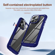 For iPhone 16 Pro Max TPU + PC Lens Protection Phone Case(Blue)