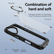 For iPhone 16 TPU + PC Lens Protection Phone Case(Black)
