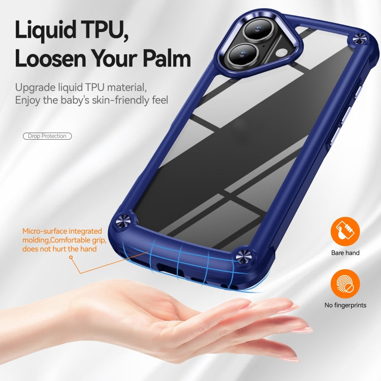 For iPhone 16 TPU + PC Lens Protection Phone Case(Blue) - iPhone 16 Cases by PMC TechLife | Online Shopping South Africa | PMC TechLife | Buy Now Pay Later Mobicred