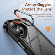 For iPhone 16 Plus TPU + PC Lens Protection Phone Case(Black)