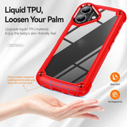 For iPhone 16 Plus TPU + PC Lens Protection Phone Case(Red)