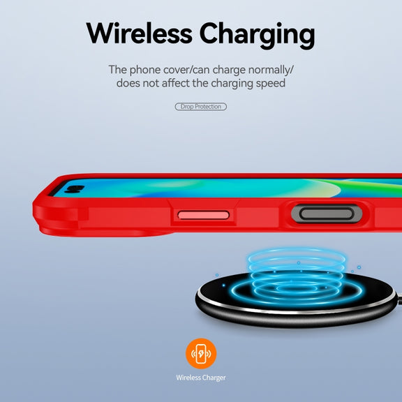 For iPhone 16 Plus TPU + PC Lens Protection Phone Case(Red)
