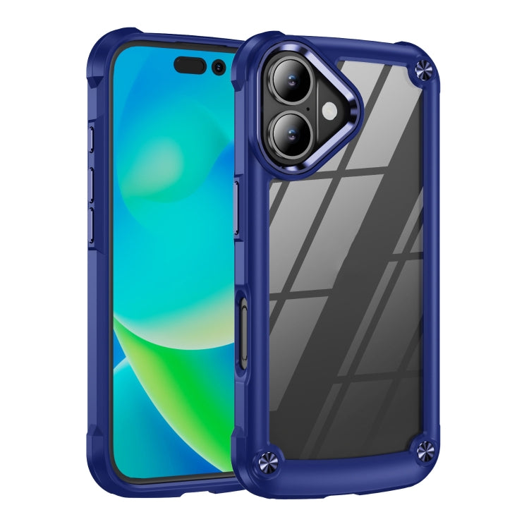 For iPhone 16 Plus TPU + PC Lens Protection Phone Case(Blue) - iPhone 16 Plus Cases by PMC TechLife | Online Shopping South Africa | PMC TechLife | Buy Now Pay Later Mobicred