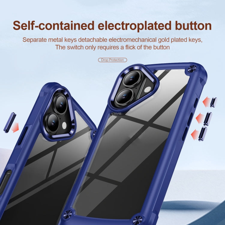 For iPhone 16 Plus TPU + PC Lens Protection Phone Case(Blue) - iPhone 16 Plus Cases by PMC TechLife | Online Shopping South Africa | PMC TechLife | Buy Now Pay Later Mobicred