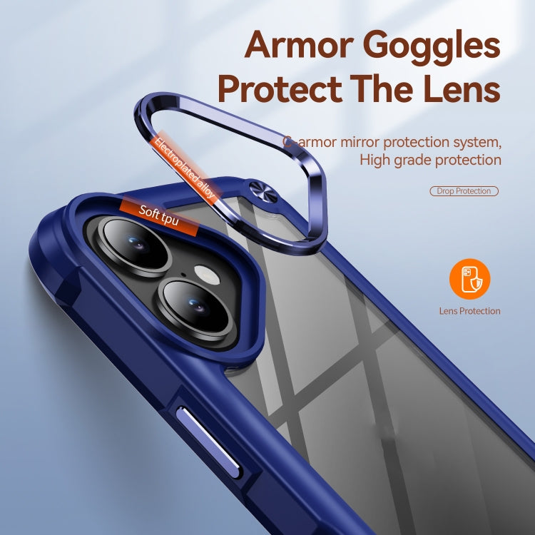 For iPhone 16 Plus TPU + PC Lens Protection Phone Case(Blue) - iPhone 16 Plus Cases by PMC TechLife | Online Shopping South Africa | PMC TechLife | Buy Now Pay Later Mobicred