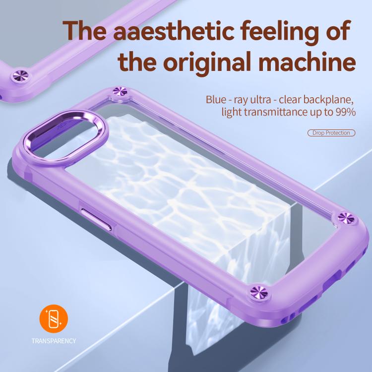 For iPhone 16e TPU + PC Lens Protection Phone Case(Purple) - free shipping - PMC TechLife - Order now!