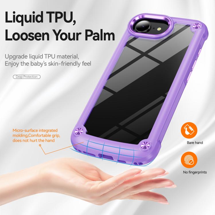 For iPhone 16e TPU + PC Lens Protection Phone Case(Purple) - free shipping - PMC TechLife - Order now!