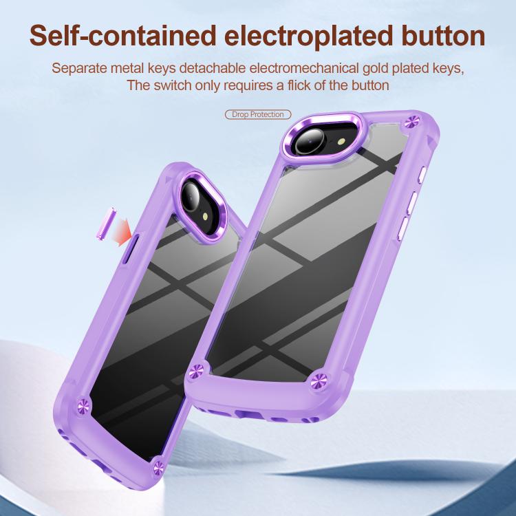 For iPhone 16e TPU + PC Lens Protection Phone Case(Purple) - free shipping - PMC TechLife - Order now!
