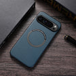 For Google Pixel 9 Pro Magsafe Magnetic Ring Leather Texture Phone Case(Green) - Google Cases by PMC TechLife | Online Shopping South Africa | PMC TechLife | Buy Now Pay Later Mobicred