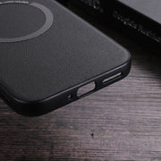 For Google Pixel 9 Magsafe Magnetic Ring Leather Texture Phone Case(Red)