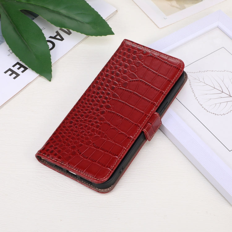For iPhone 16 Pro Crocodile Top Layer Cowhide Leather Phone Case(Red) - iPhone 16 Pro Cases by PMC TechLife | Online Shopping South Africa | PMC TechLife | Buy Now Pay Later Mobicred
