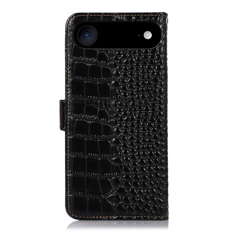 For iPhone 17 Air Crocodile Top Layer Cowhide Leather Phone Case(Black) - free shipping - PMc TechLife - Order now!