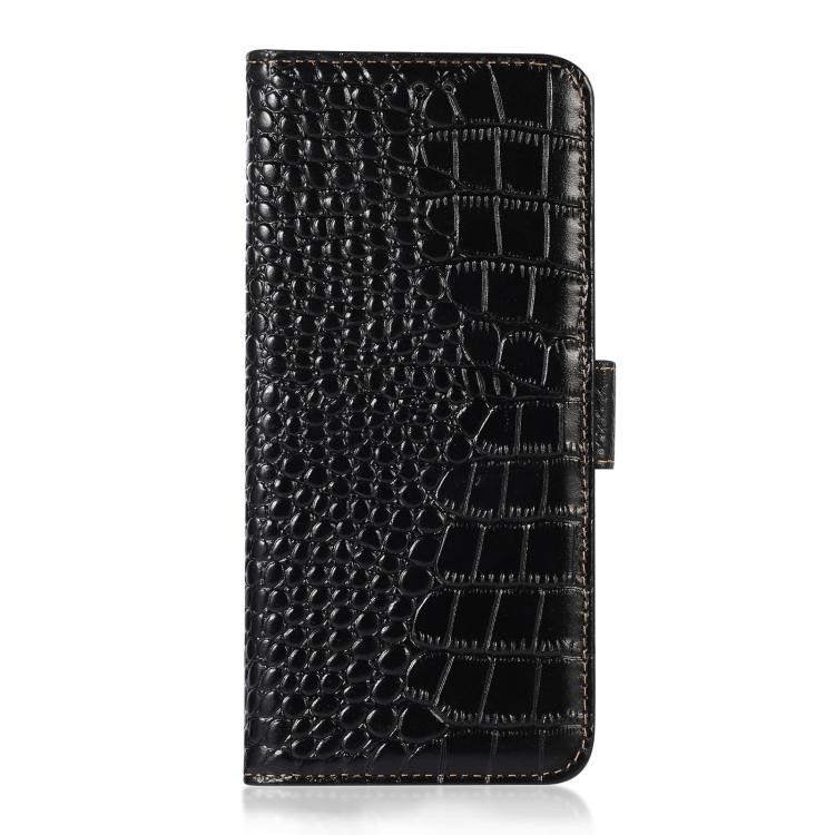 For iPhone 17 Pro Max Crocodile Top Layer Cowhide Leather Phone Case(Black) - free shipping - PMc TechLife - Order now!