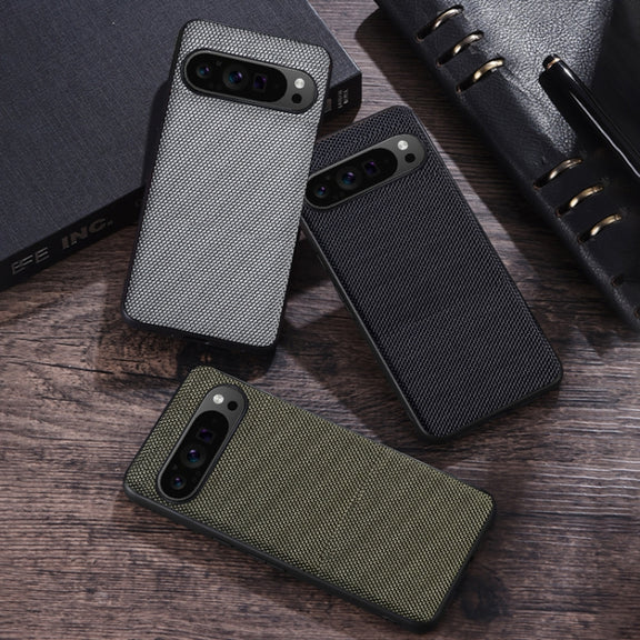 For Google Pixel 9 Nylon Cloth Texture Shockproof PC+TPU Phone Case(Black)