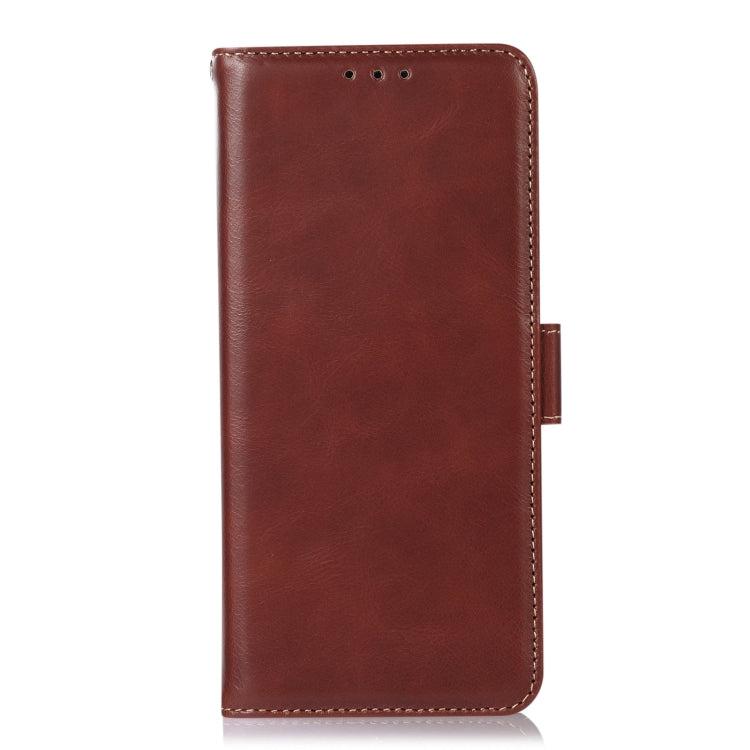 For iPhone 16 Pro Crazy Horse Top Layer Cowhide Leather Phone Case(Brown) - iPhone 16 Pro Cases by PMC TechLife | Online Shopping South Africa | PMC TechLife | Buy Now Pay Later Mobicred