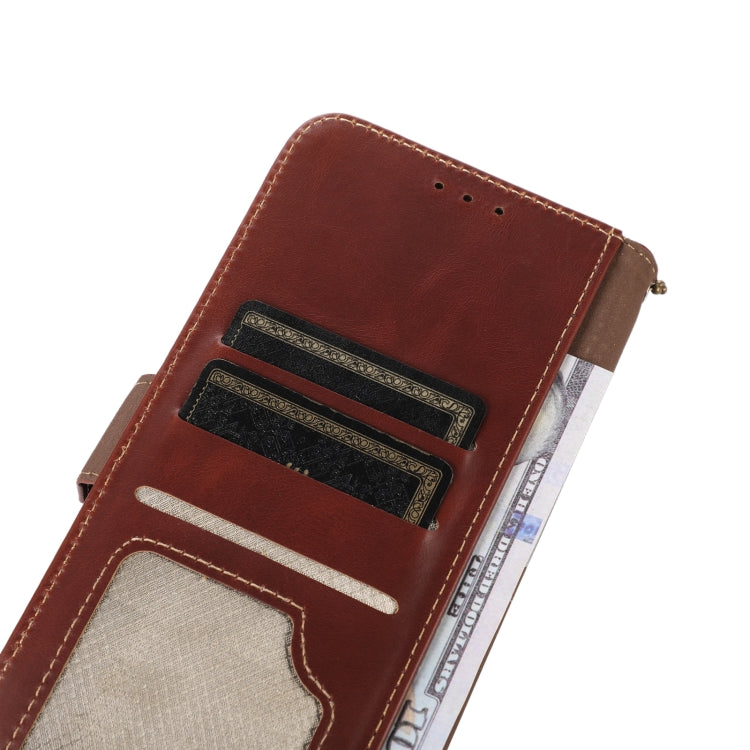 For iPhone 16 Crazy Horse Top Layer Cowhide Leather Phone Case(Brown) - iPhone 16 Cases by PMC TechLife | Online Shopping South Africa | PMC TechLife | Buy Now Pay Later Mobicred