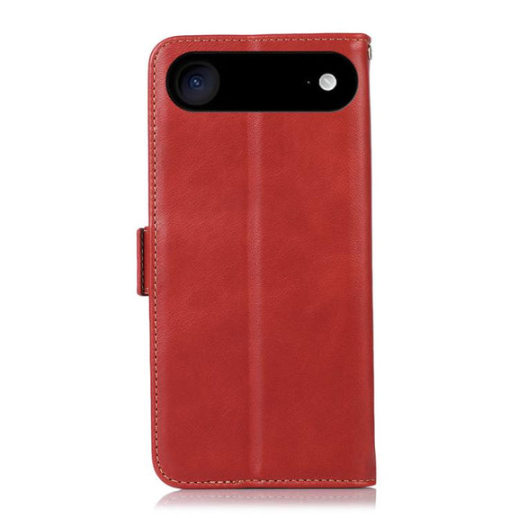 For iPhone 17 Air Crazy Horse Top Layer Cowhide Leather Phone Case(Red)