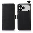 For iPhone 17 Pro Crazy Horse Top Layer Cowhide Leather Phone Case(Black) - free shipping - PMc TechLife - Order now!