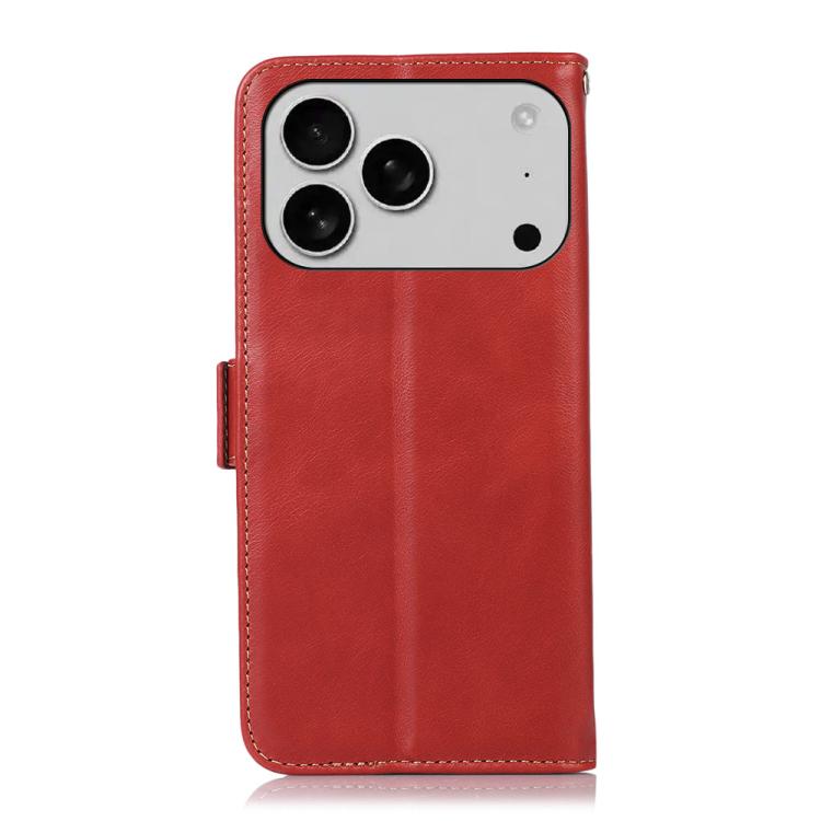 For iPhone 17 Pro Crazy Horse Top Layer Cowhide Leather Phone Case(Red) - free shipping - PMc TechLife - Order now!