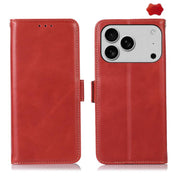 For iPhone 17 Pro Max Crazy Horse Top Layer Cowhide Leather Phone Case(Red)
