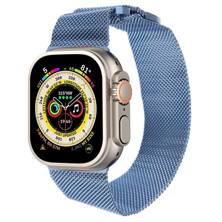 For Apple Watch SE 2023 40mm Milanese Metal Magnetic Watch Band(Blue) - Watch Bands by PMC TechLife | Online Shopping South Africa | PMC TechLife
