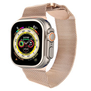 For Apple Watch Ultra 2 49mm Milanese Metal Magnetic Watch Band(Rose Gold)