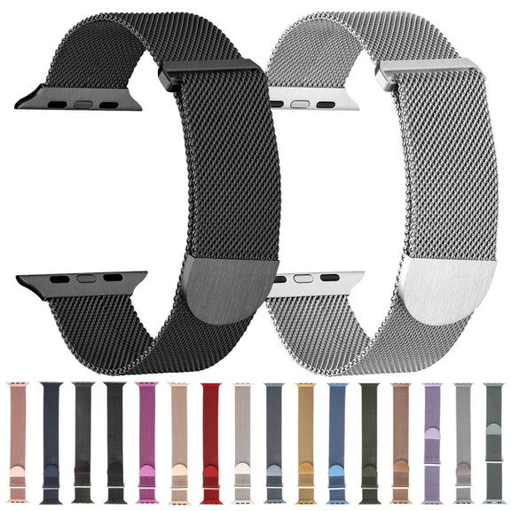 For Apple Watch SE 2023 40mm Milanese Metal Magnetic Watch Band(Gold)