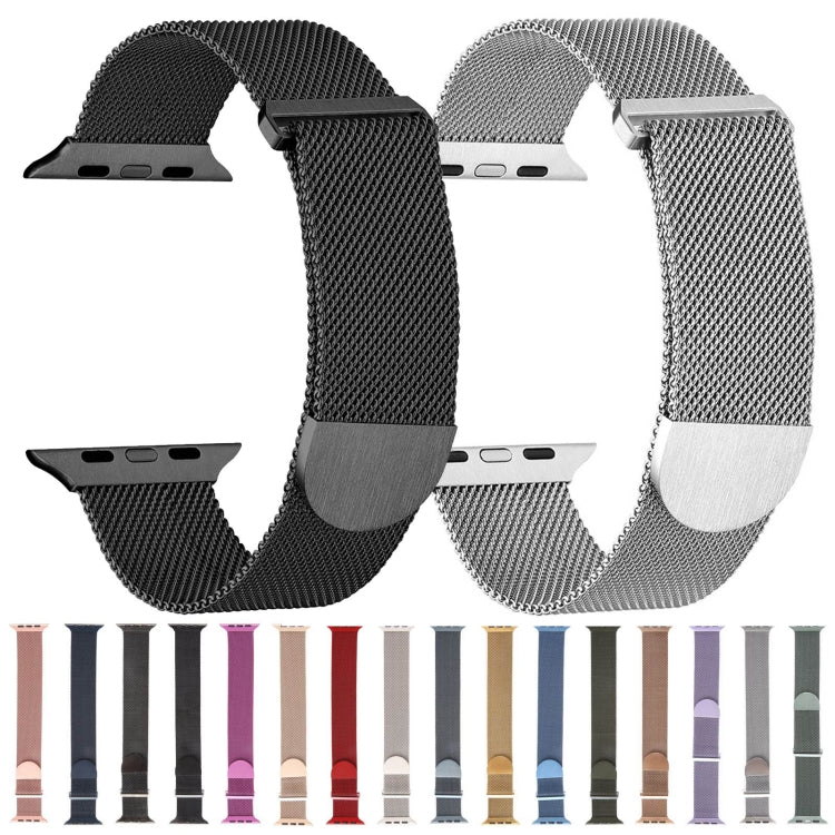 For Apple Watch SE 2023 40mm Milanese Metal Magnetic Watch Band(Gold)