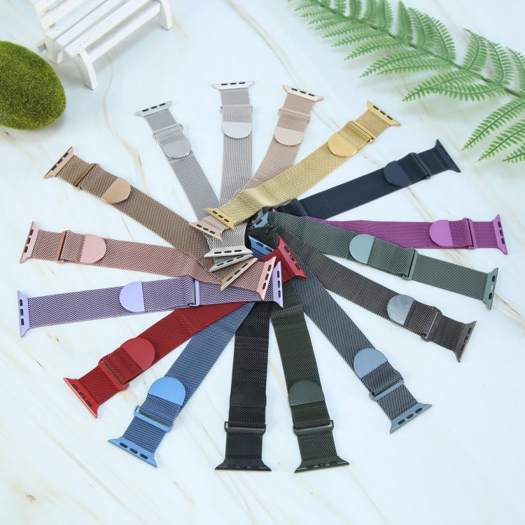 For Apple Watch SE 2023 40mm Milanese Metal Magnetic Watch Band(Gold)