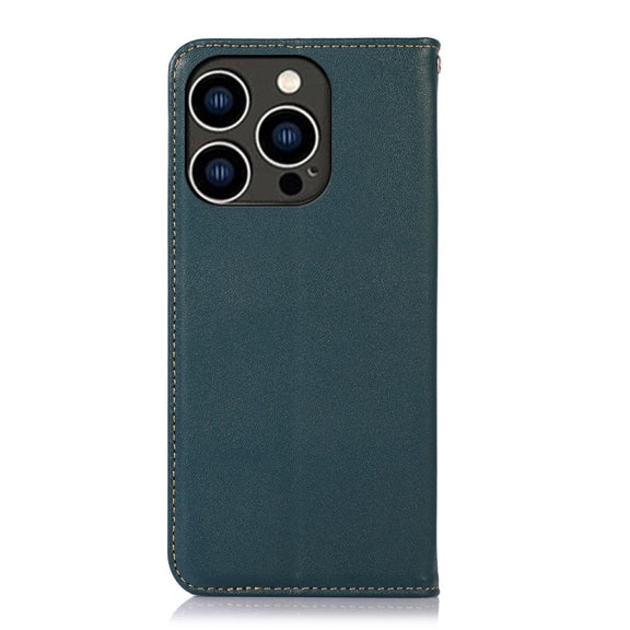 For iPhone 16 Pro KHAZNEH Nappa Top Layer Cowhide Leather Phone Case(Green)