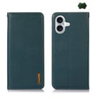 For iPhone 16 Plus KHAZNEH Nappa Top Layer Cowhide Leather Phone Case(Green) - free shipping - PMC TechLife - Order now!