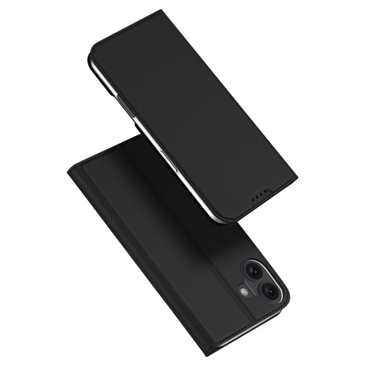 For iPhone 16 DUX DUCIS Skin Pro Series Flip Leather Phone Case(Black) - iPhone 16 Cases by DUX DUCIS | Online Shopping South Africa | PMC TechLife | Buy Now Pay Later Mobicred